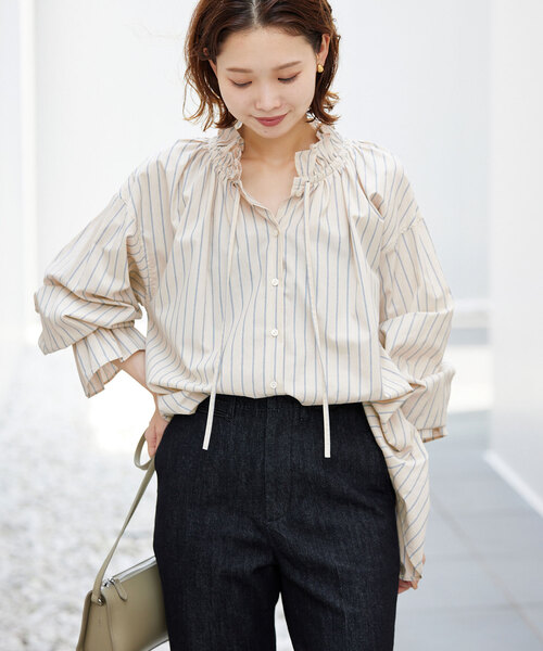 SLOBE IENA（スローブイエナ） 長袖ブラウス FREE レッド レディース 