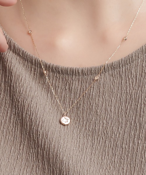 ネックレス 「星の王子さま」コレクション K10YG ルビー ネックレス レディースの画像