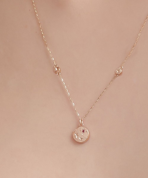 ネックレス 「星の王子さま」コレクション K10YG ルビー ネックレス レディースの画像
