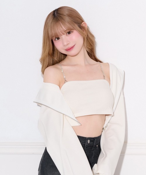 【おもちさん専用】ビジュートップス apres jour（アプレジュール） チューブトップ ベアトップ 「取り外し