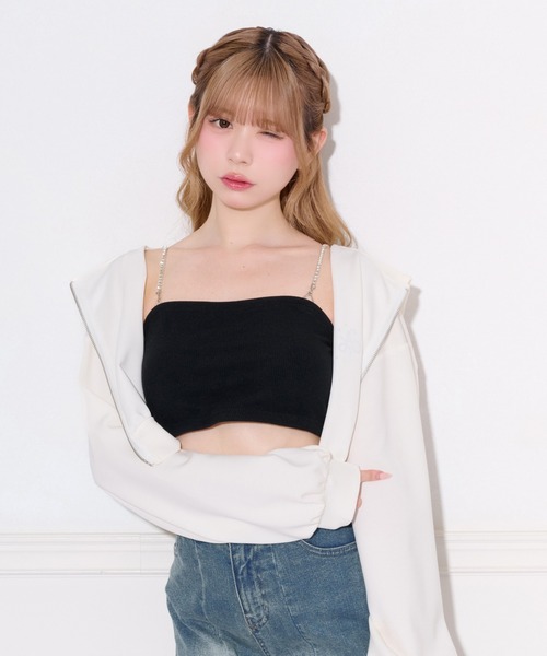 【おもちさん専用】ビジュートップス apres jour（アプレジュール） チューブトップ ベアトップ 「取り外し