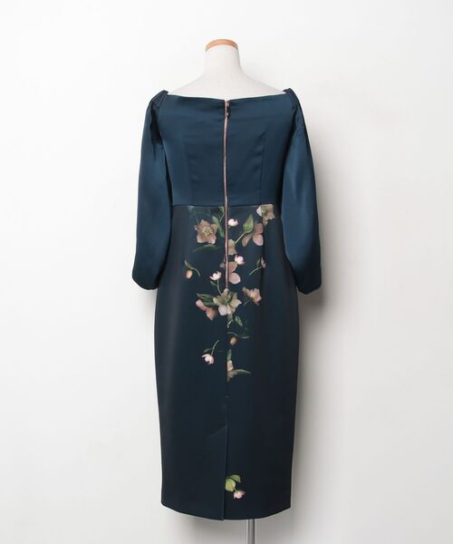 「Ted Baker」 7分袖ワンピース 2 ネイビー レディース_画像2