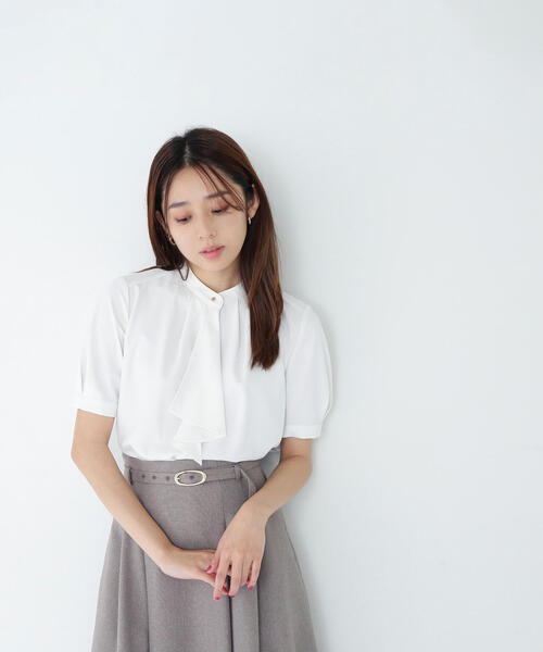 「NATURAL BEAUTY BASIC」 半袖ブラウス SMALL ダークブルー レディース_画像6