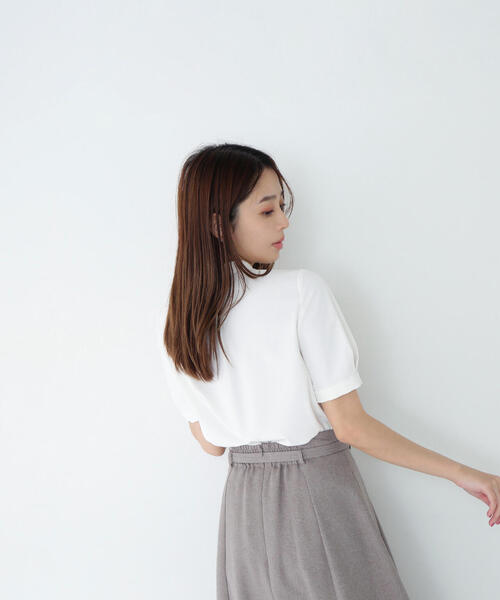 「NATURAL BEAUTY BASIC」 半袖ブラウス SMALL ダークブルー レディース_画像8