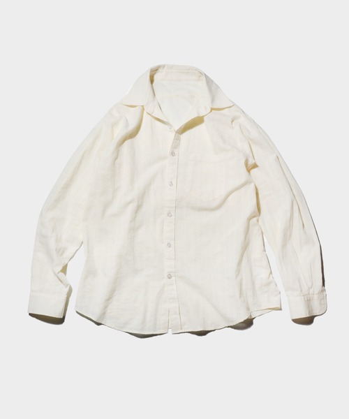 「CAMPHOR WOOD」 長袖シャツ SMALL オフホワイト メンズ_画像6