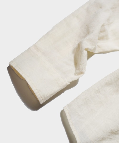 「CAMPHOR WOOD」 長袖シャツ SMALL オフホワイト メンズ_画像9