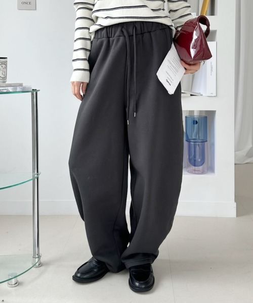 life 『if』　halfa.ssedhuman 星スウェットパンツ Ada. スウェットパンツ ジャージ 裏起毛 カーブ スウェット パンツ