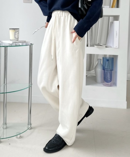 Ada. スウェットパンツ ジャージ 裏起毛 カーブ スウェット パンツ
