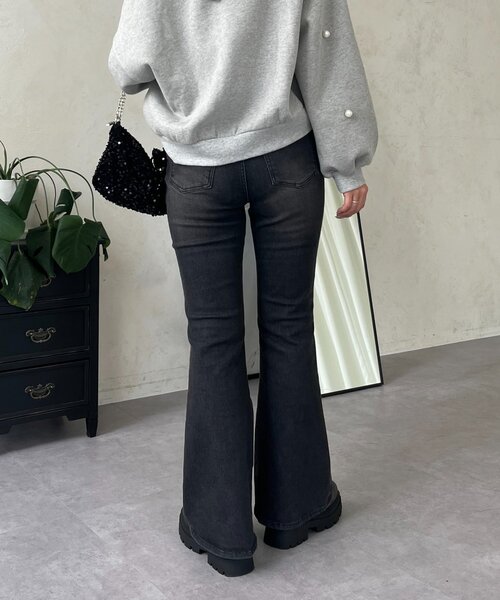「prose verse」 ブーツカットデニムパンツ MEDIUM ブルー レディース_画像3