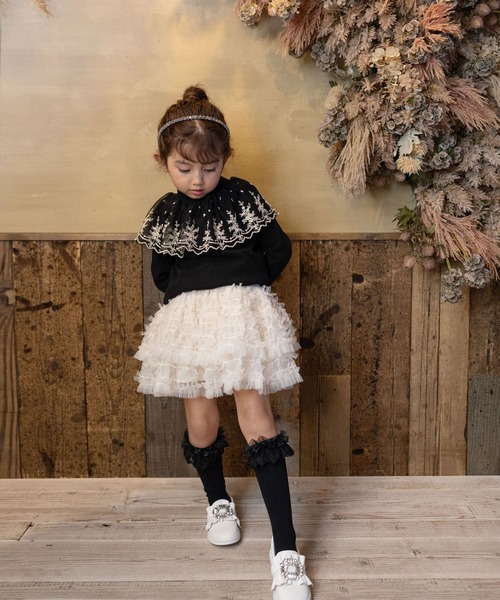 「Rora」 「KIDS」フリルスカート 130cm ベージュ キッズ_画像3