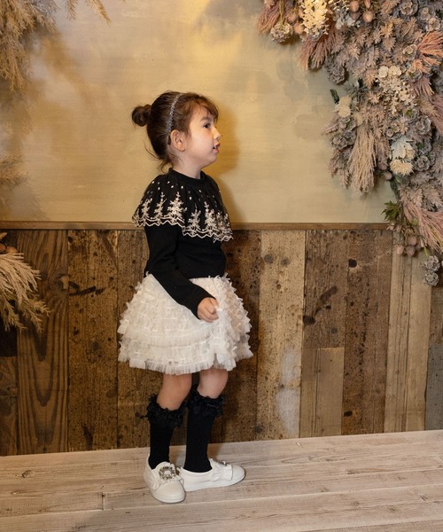 「Rora」 「KIDS」フリルスカート 130cm ベージュ キッズ_画像8