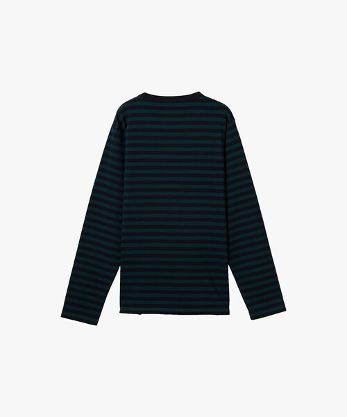 新品タグ付 agnès b. ボーダーコットン長袖Tシャツ サイズT3 agnes b.（アニエスベー） tシャツ メンズ 細ボーダー コットン 長袖 T