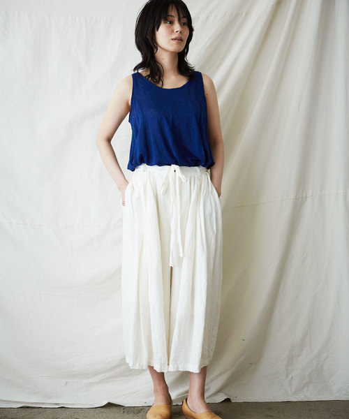 トップス ikkuna flared-sleeve t-shirt IKKUNA（イクナ） tシャツ Tシャツ flared tank-top レディース