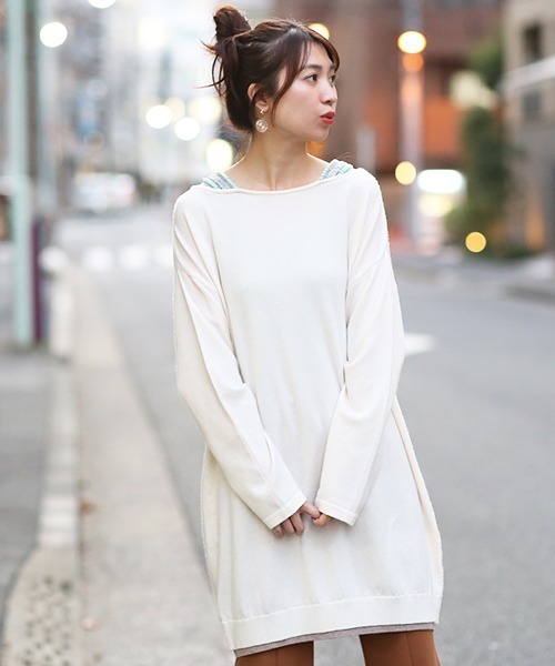 ワンピース モチモチニット肩チロリーワンピース 5681 Zozotown Yahoo 店 通販 Yahoo ショッピング