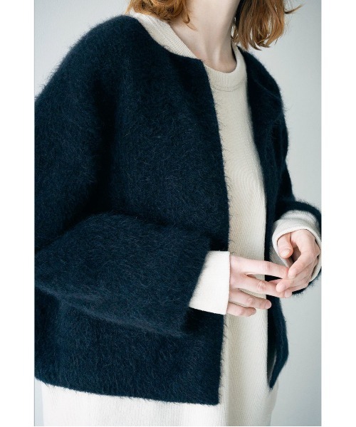 美品　unfil ストレッチスーパーキッド　モヘア　カーディガン　アンフィル UNFIL（アンフィル） カーディガン アンフィル / stretch superkid