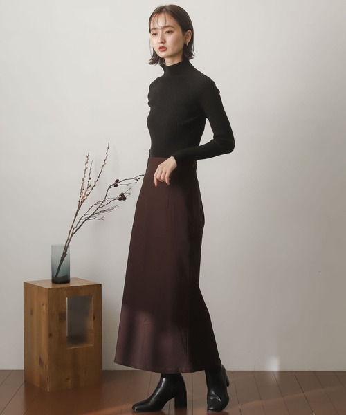SENSE OF PLACE by URBAN RESEARCH スカート ストレッチサスツキ