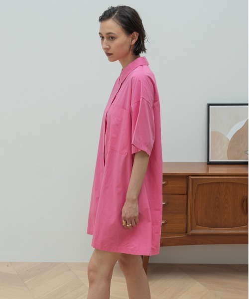 HANNE シャツショートロンパース HANNE オールインワン シャツショートロンパース : ZOZOTOWN