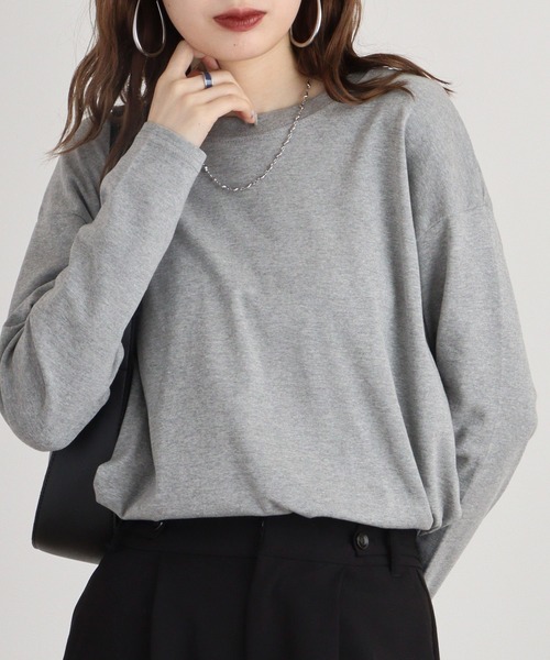 atONE（アットワン） tシャツ ラウンドヘム サイドスリット ロングT