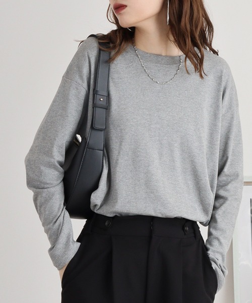 atONE（アットワン） tシャツ ラウンドヘム サイドスリット ロングT