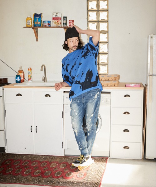 セーター ニット ADAMPATEK / abstract pattern short sleeve knit/ルーズシルエット半袖ニットTシャツ”ア | ADAM PATEK | 06