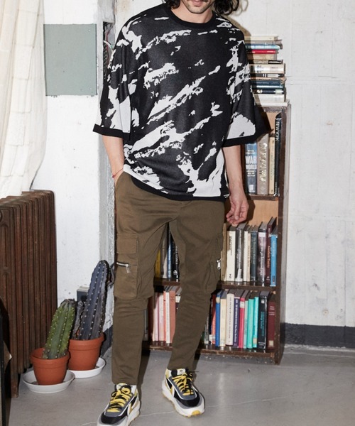 セーター ニット ADAMPATEK / abstract pattern short sleeve knit/ルーズシルエット半袖ニットTシャツ”ア | ADAM PATEK | 09