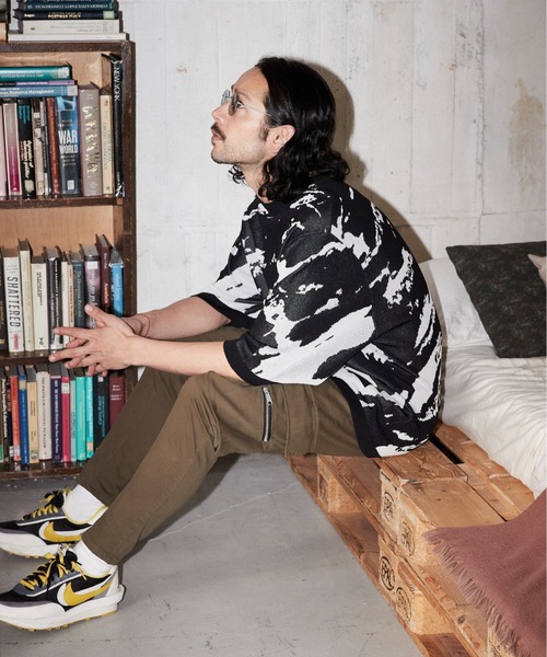セーター ニット ADAMPATEK / abstract pattern short sleeve knit/ルーズシルエット半袖ニットTシャツ”ア | ADAM PATEK | 13