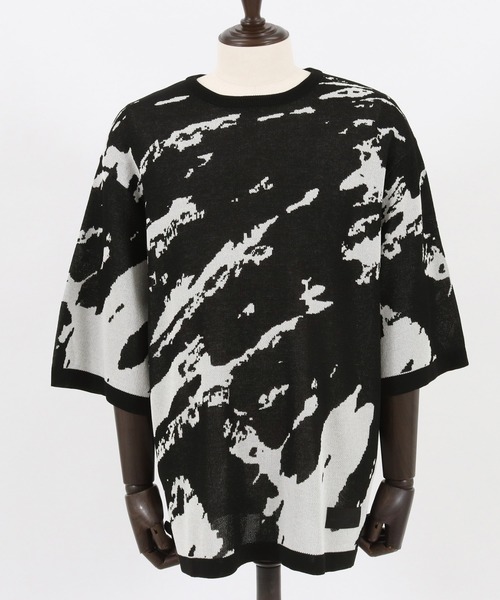 セーター ニット ADAMPATEK / abstract pattern short sleeve knit/ルーズシルエット半袖ニットTシャツ”ア | ADAM PATEK | 19