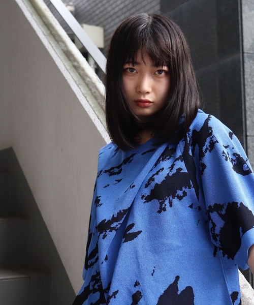 セーター ニット ADAMPATEK / abstract pattern short sleeve knit/ルーズシルエット半袖ニットTシャツ”ア | ADAM PATEK | 14
