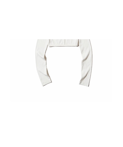 ブラウス シャツ A'GEM/9 × .kom「WOOALONG/ウアロン」Signature collar button crop top/ラーボタ WOOALONG ブラウス シャツ A'GEM/9 × .kom「WOOALONG/ウアロン