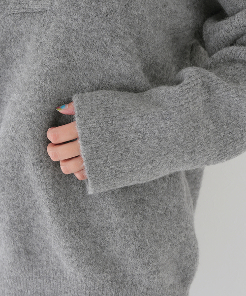 DEUXIEME CLASSE - Deuxieme Classe 【ROHE/口へ】Vネックニット MNS Deuxieme Classe ニット 「ROHE/ロヘ」 Vネックニット MNS