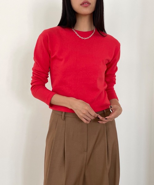 Didot.showroom tシャツ クロップド丈 肉厚 ロンT レディース