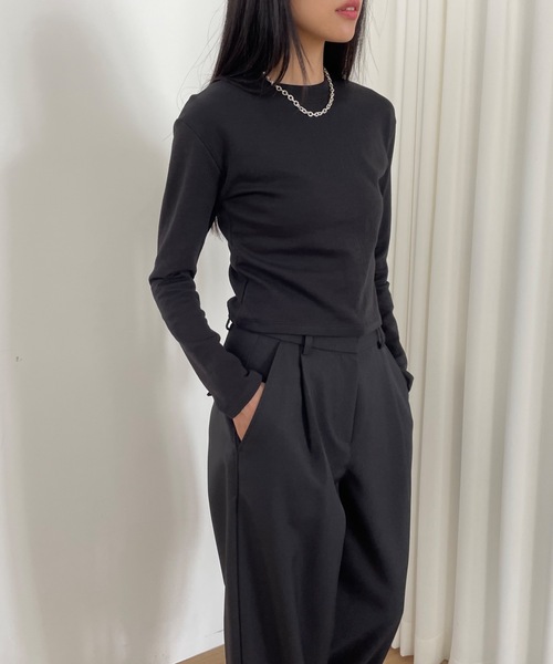 Didot.showroom トップス Didot.showroom tシャツ クロップド丈 肉厚 ロンT レディース