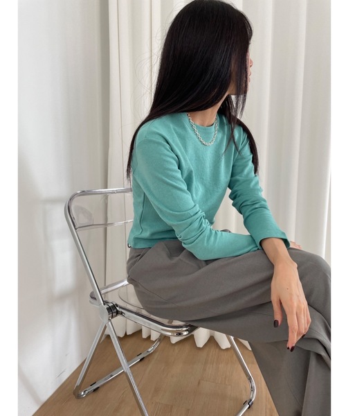 Didot.showroom tシャツ クロップド丈 肉厚 ロンT レディース