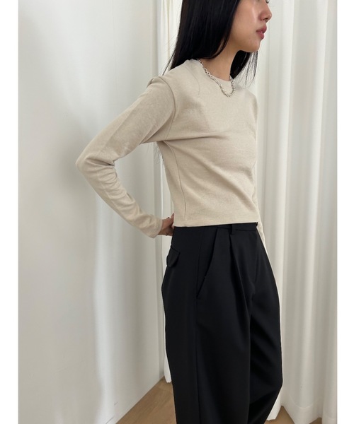Didot.showroom tシャツ クロップド丈 肉厚 ロンT レディース