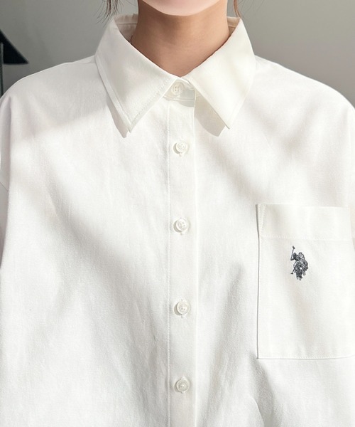 U.S. POLO ASSN.（ユーエスポロアッスン） ブラウス シャツ 夏 半袖 