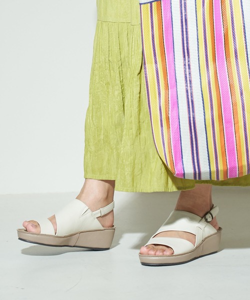 サンダル・ミュール LENNYO SANDALS ing サンダル 「WEB限定」「3E」クロスデザインサンダル