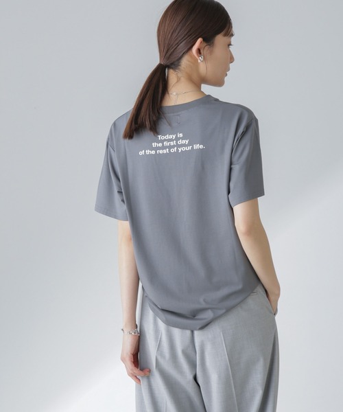 20471120TレディースTシャツ セール】 ワンポイントロゴ刺繍Tシャツ【UV/接触冷感/洗濯機洗い