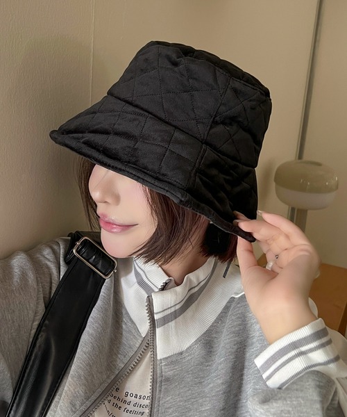 美品 PATOU バケットハット キルティング 最安値で Patou | キルティング パトゥ バケットハット 帽子 - 帽子