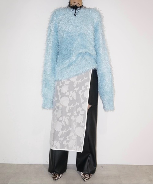 musubore スカート 2way jacquard wrap skirt / ジャガード