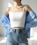ブラトップ カップ付き キャミソール 楽キャミ...の詳細画像1