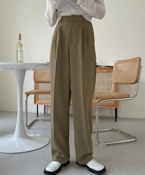 パンツ スラックス 3色 厚手 薄手 29-38size きれいめ 24zm844 moment+｜厚手TPUカットジョーゼットスラックスカーブパンツ