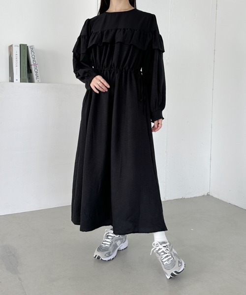 トレフルプラスワン　ボリュームフリルワンピース CLEA ワンピース ボリュームフリルワンピース : ZOZOTOWN Yahoo