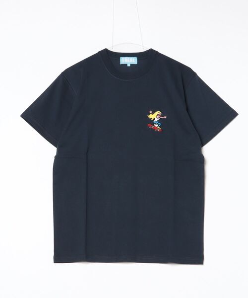 *BERLUTI* セイルボート オーバープリント 刺繍Tシャツ ムラサキスポーツ tシャツ TREAL/トゥリール ワンポイント刺繍