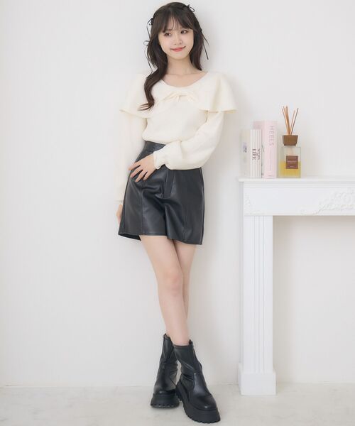 パンツ Herlipto Vegan Leather Mini Skort M Herlipto Vegan Leather Mini Skort パンツ Herlipto Vegan Leather