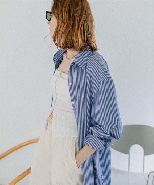SUWDEE シャツワンピース stripe shirt long op : ZOZOTOWN Yahoo!店