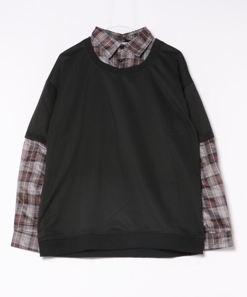 NO WAY シャツ 「Bl」 「IZU」 フェイクレイヤードシャツ メンズ