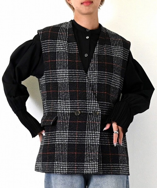 KAPITAL ベスト ジレ ツイード チェック STYLEBLOCK（スタイルブロック） ベスト ジレ ツイードチェックジレ