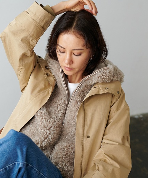 ロングコートSU-⭐︎様 SLY（スライ）の「WIDE STAND NECK LONG COAT ワイド スタンド ネック