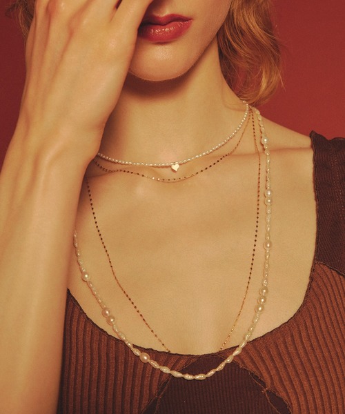 les bonbon ネックレス 「les bon bon」permanent pearl long