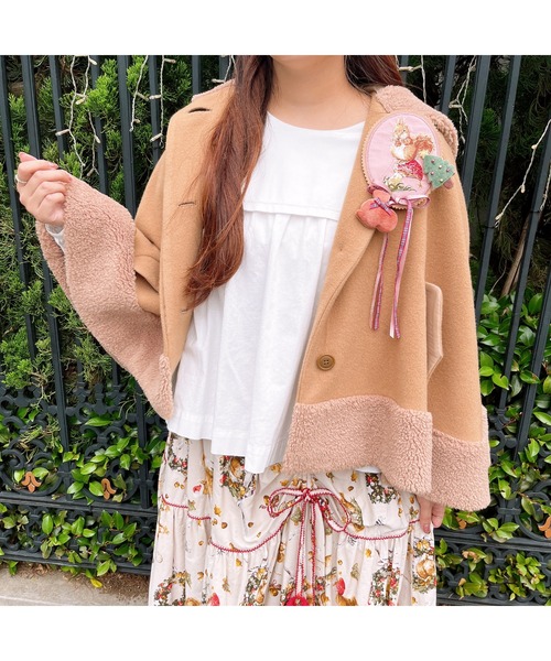 PINK HOUSE（ピンクハウス） ポンチョ フード付きケープ レディース